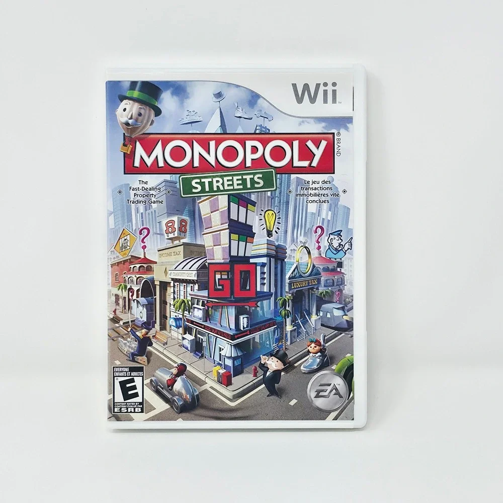 Nintendo Wii Monopoly Streets Video Game Complete in Box Tested CIB Hasbro